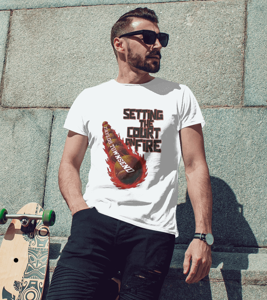 Taylor Townsend Setting The Court On Fire Tennis Flameball T-Shirt