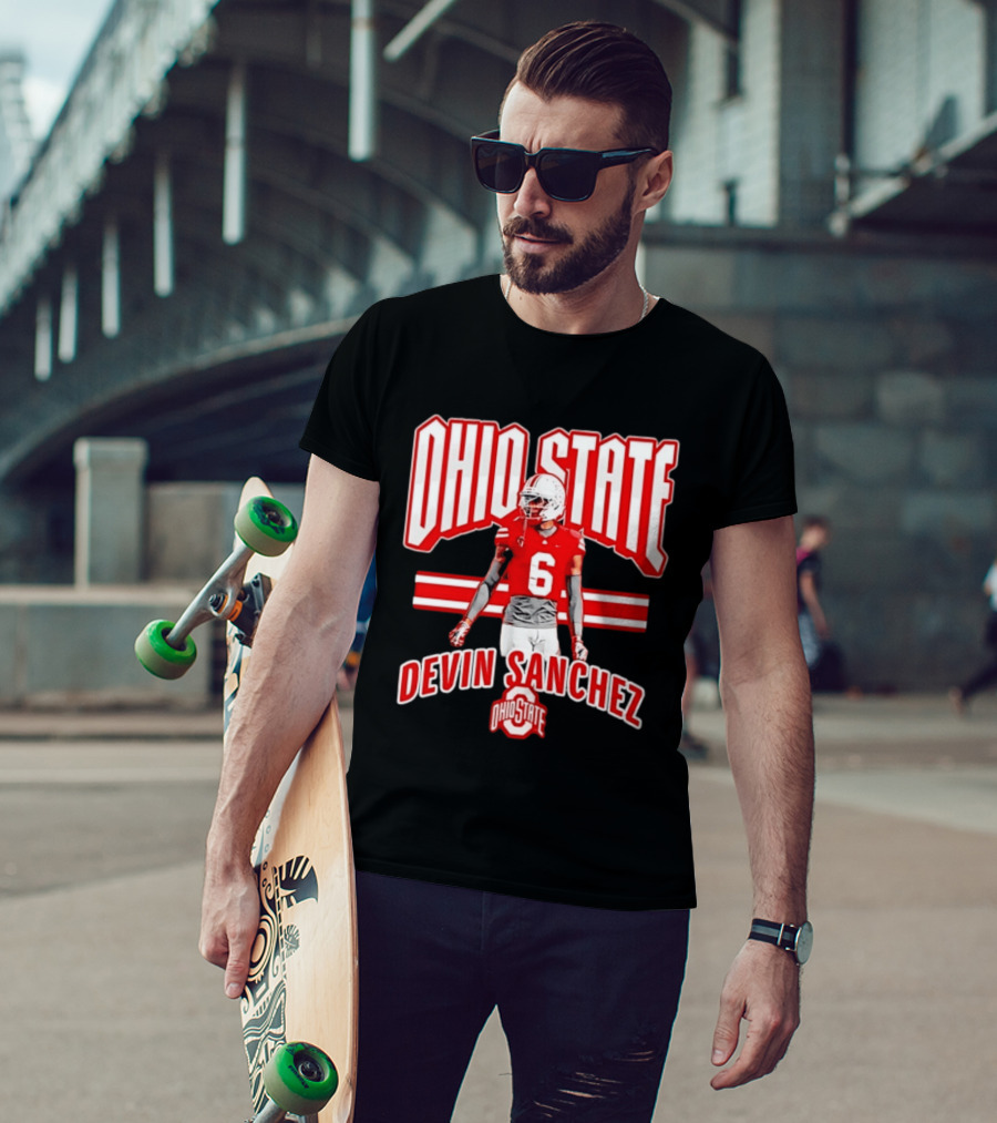 Ohio State Buckeyes Devin Sanchez Number 6 Fan T-Shirt