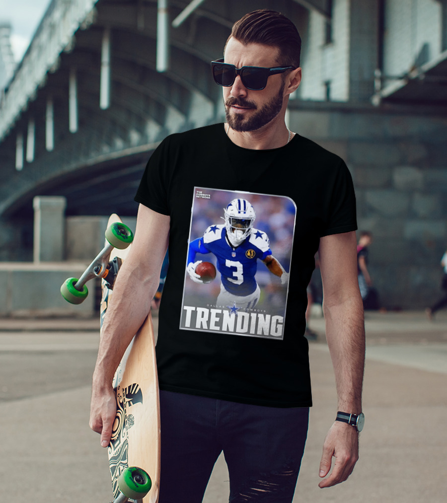 Dallas Cowboys Network Trending Number 3 Player Football T-Shirt