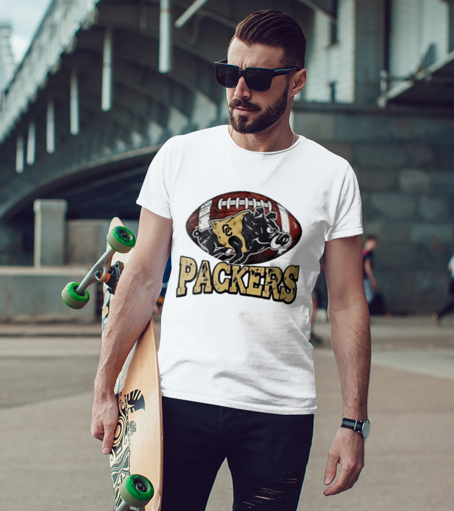 Colquitt County Packers Vintage Style Cartoon Boar Football T-Shirt