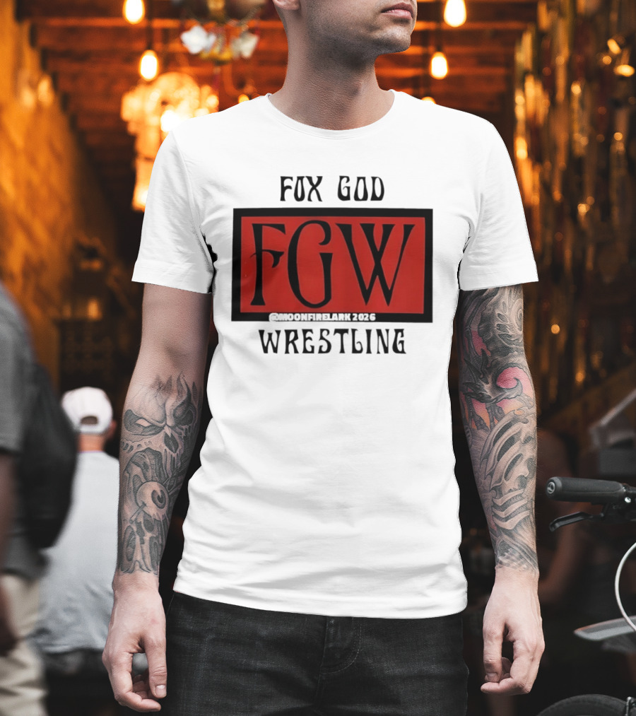 Fox God FGW Wrestling Moonfirelark 2025 Red T-Shirt
