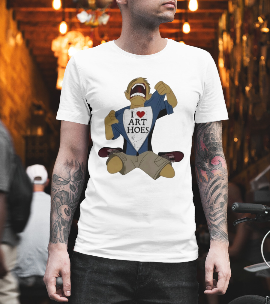 I Love Art Hoes Vintage Cartoon Style Trend T-Shirt