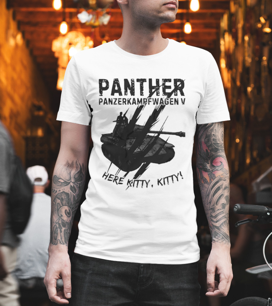 Panther Panzerkampfwagen V Here Kitty Kitty T-Shirt