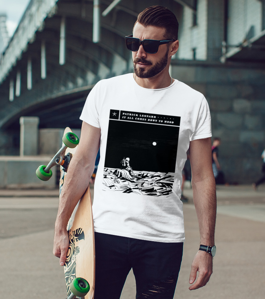 Patrick Leonard It All Comes Down To Mood Moonlit Ocean Scene T-Shirt