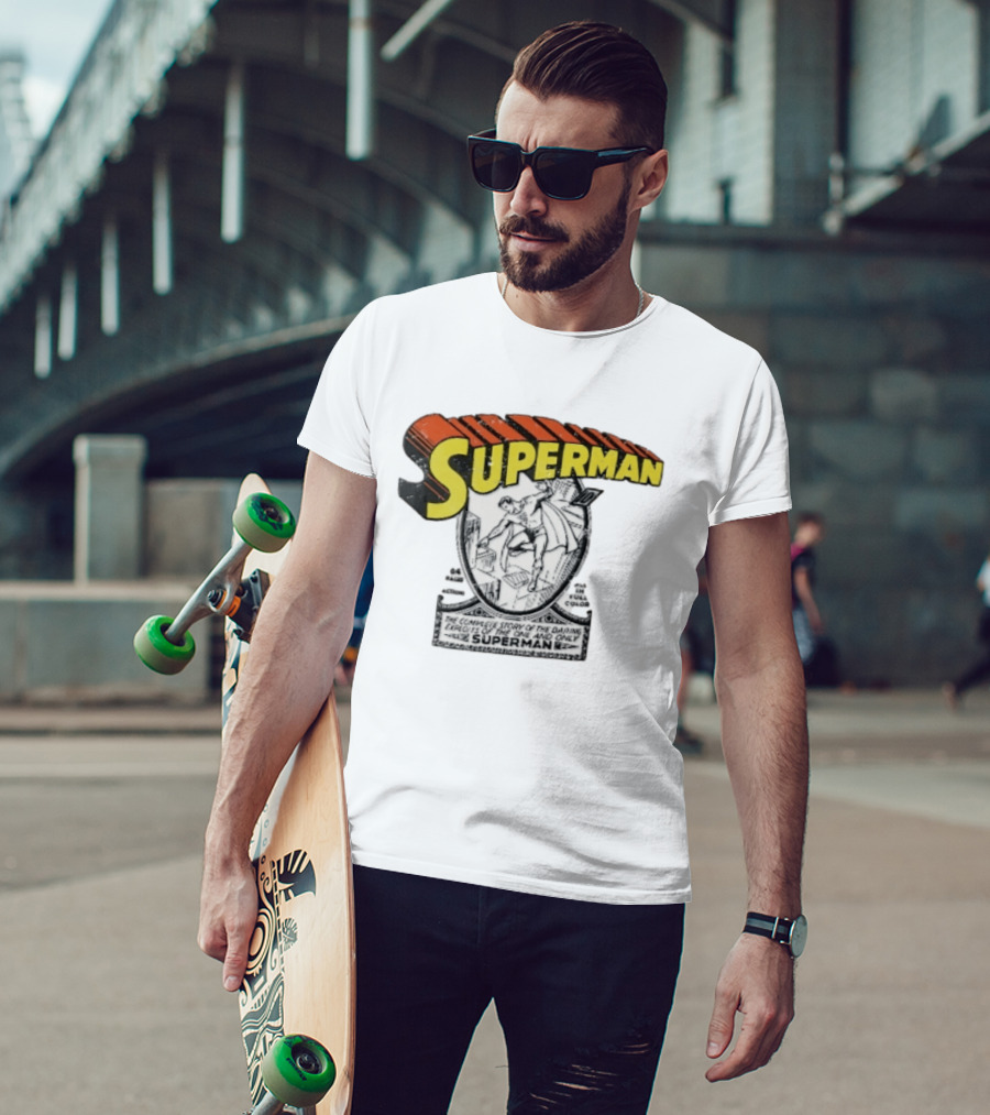 Superman The Complete Story Of The Daring Exploits Of The One And Only Comic Book Cover T-Shirt