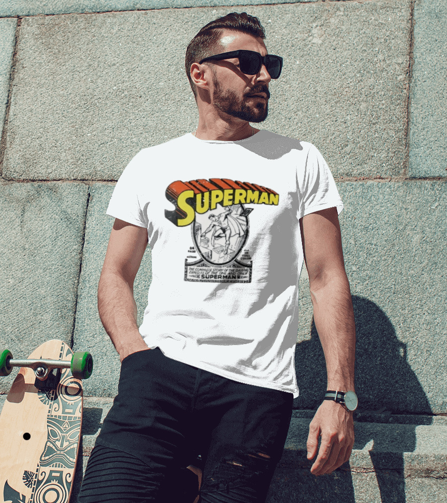 Superman The Complete Story Of The Daring Exploits Of The One And Only Comic Book Cover T-Shirt