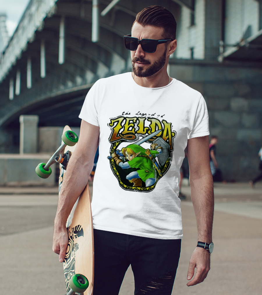 The Legend Of Zelda Link With Sword And Shield T-Shirt
