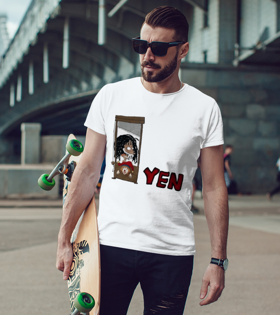 Yen Guillotine Clown Head Cartoon T-Shirt