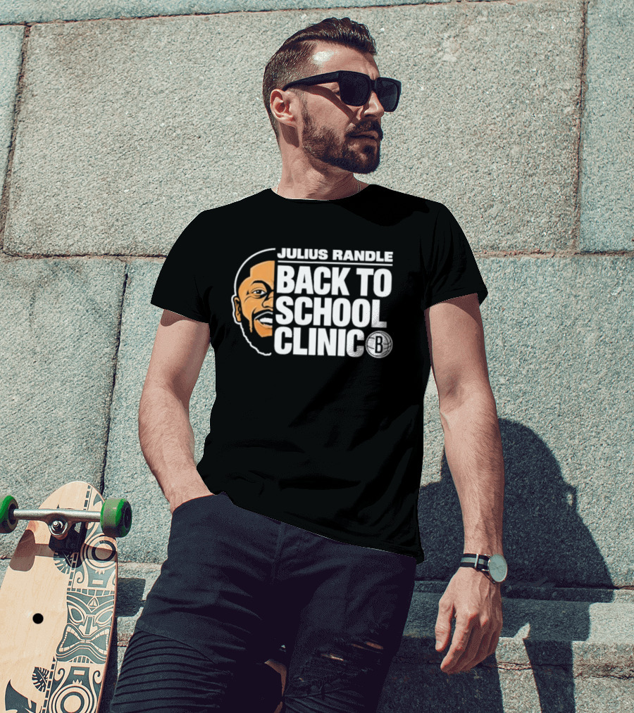 Julius Randle Back To School Clinic Special Event With Iconic Basketball T-Shirt