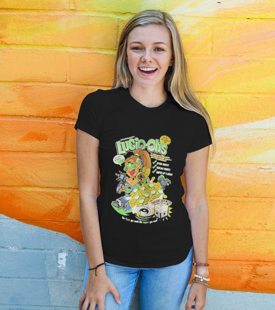 Lucio Oh's Cereal Sound Boost Sonic Waves Packed With Flavor T-Shirt