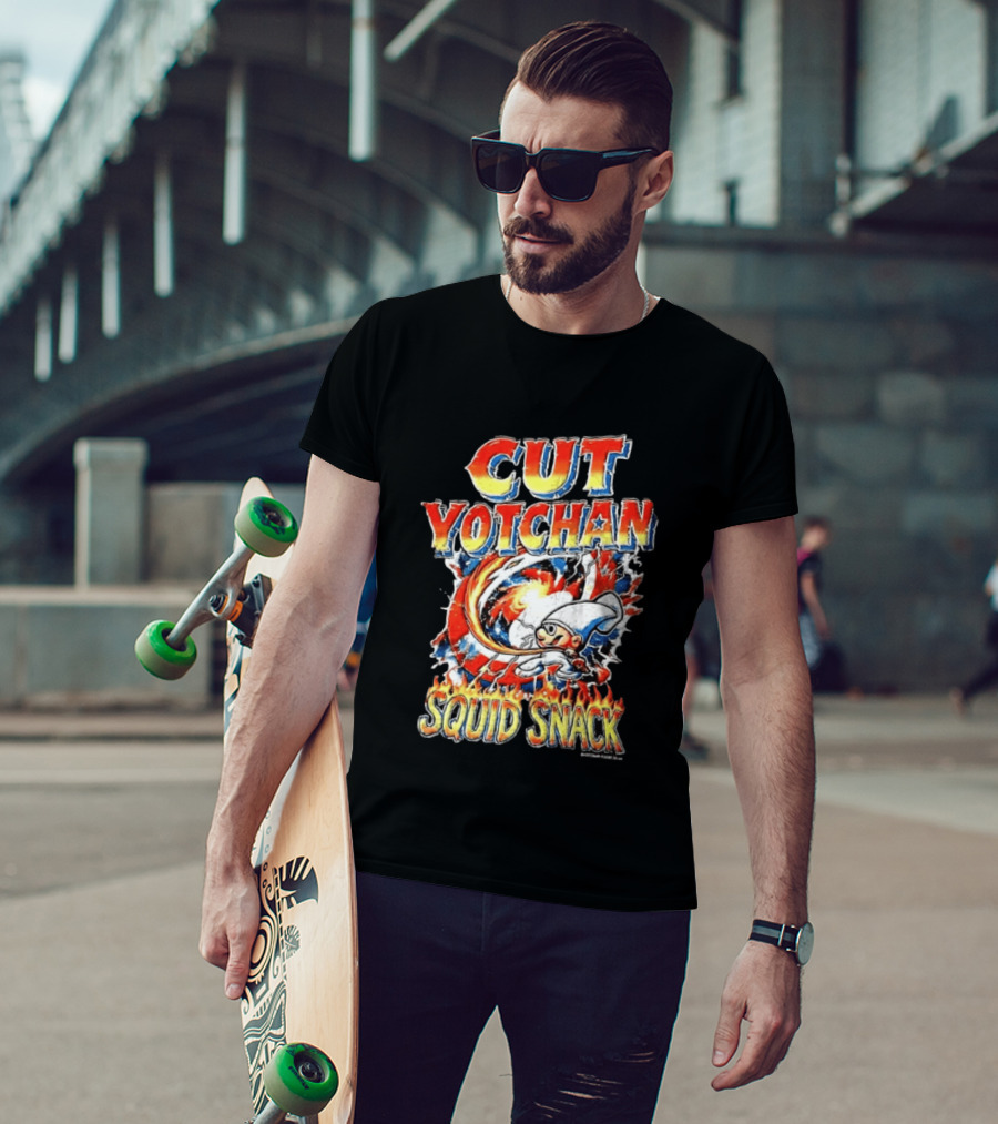 Cut Yotchan Squid Snack Space Fire Galaxy T-Shirt