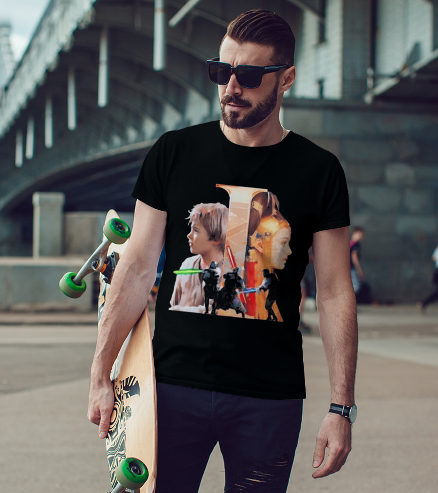 Rebel Scums The Phantom Menace 25th Anniversary Celebration With Iconic Characters And Lightsabers T-Shirt
