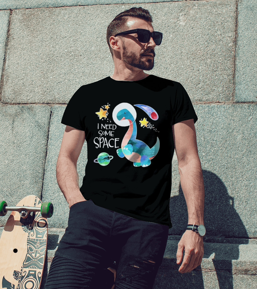 I Need Some Space Dinosaur Astronaut With Stars Planet Youth T-Shirt