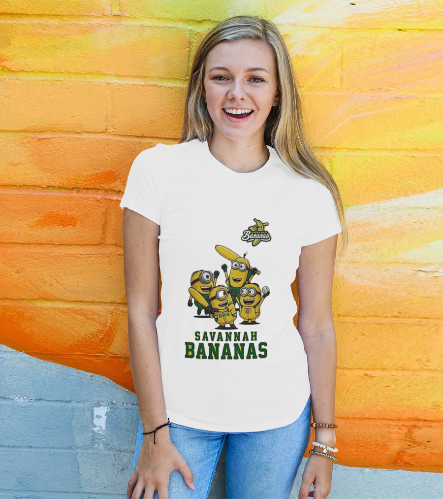 Minions Savannah Bananas Baseball Team Banana Ball Characters T-Shirt