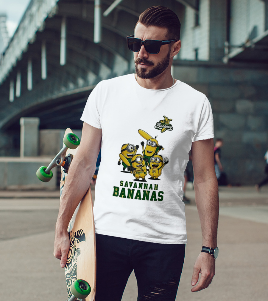 Minions Savannah Bananas Baseball Team Banana Ball Characters T-Shirt