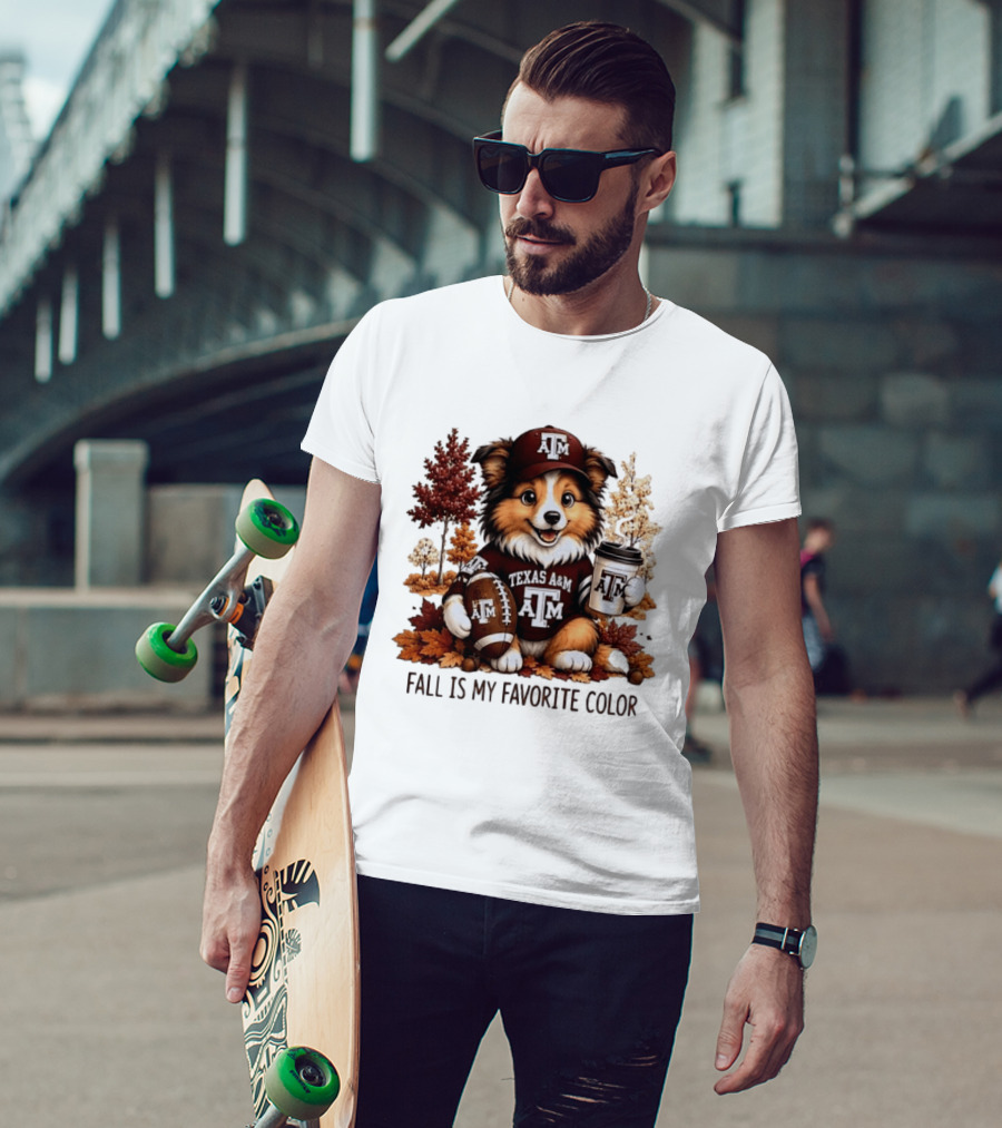 Texas A&M Dog Fall Is My Favorite Color Football Coffee T-Shirt