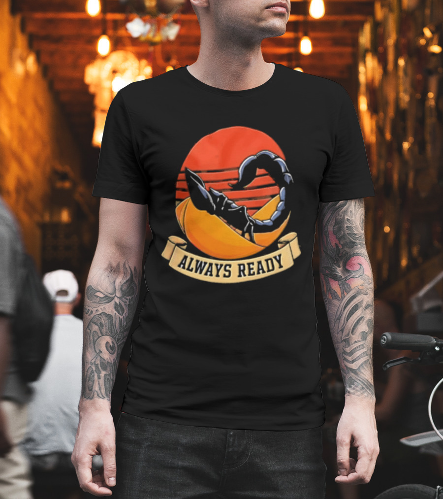 Always Ready Scorpion Desert Sunset Ribbon T-Shirt