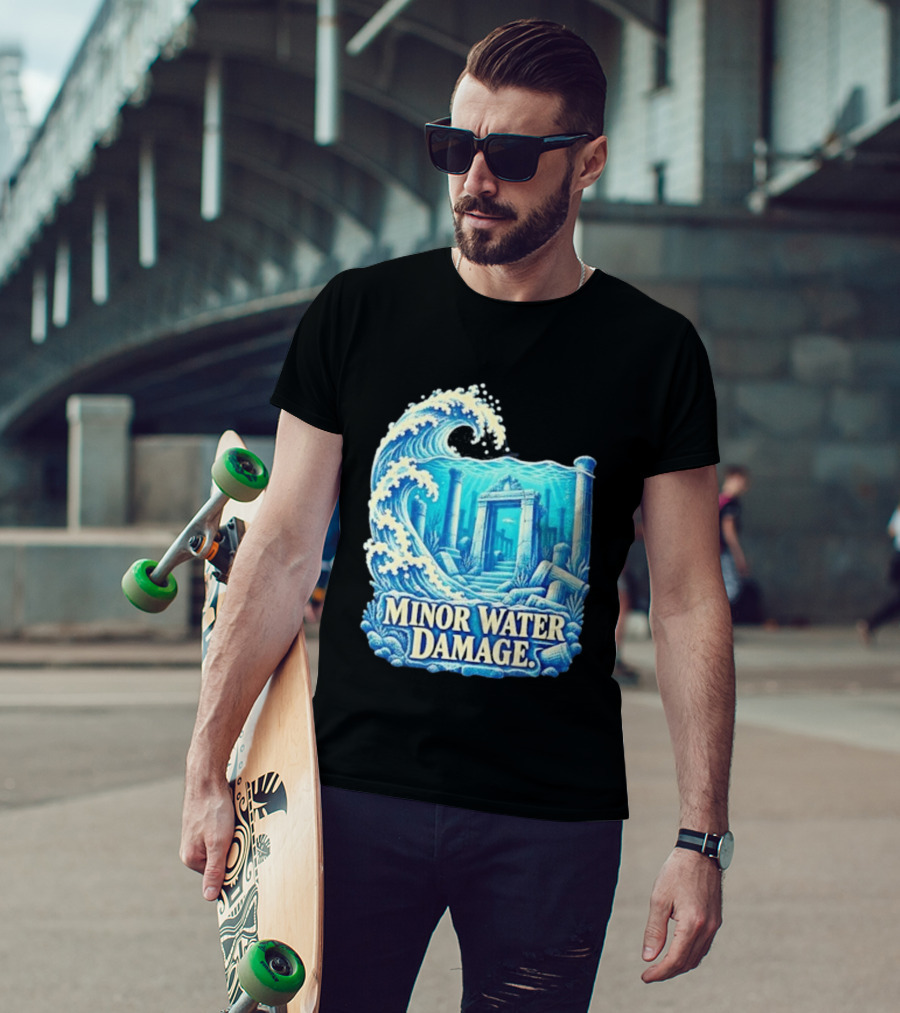Minor Water Damage Ancient Architecture Underwater Ruins T-Shirt