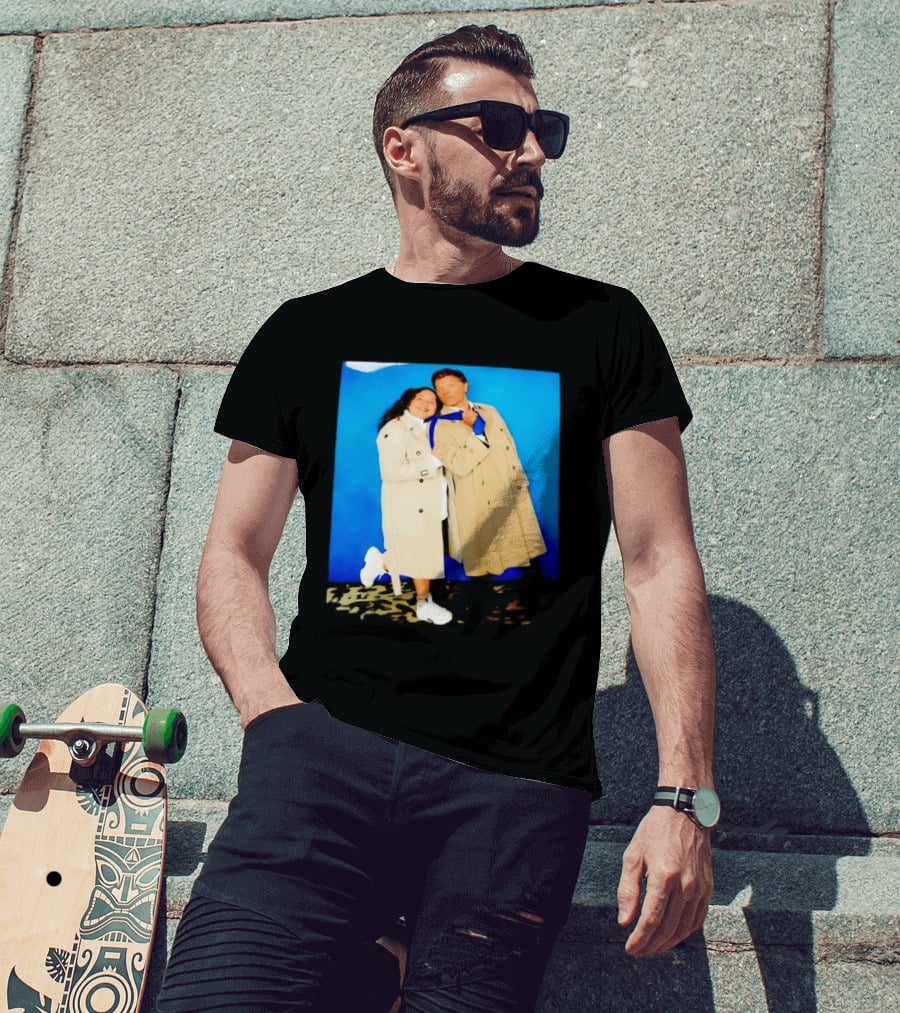 Misha Collins Castiel Supernatural Photo Trench Coat And Tie T-Shirt