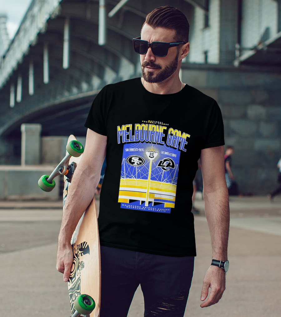 Melbourne Game San Francisco 49ers Vs Los Angeles Rams Melbourne Cricket Ground Australia T-Shirt
