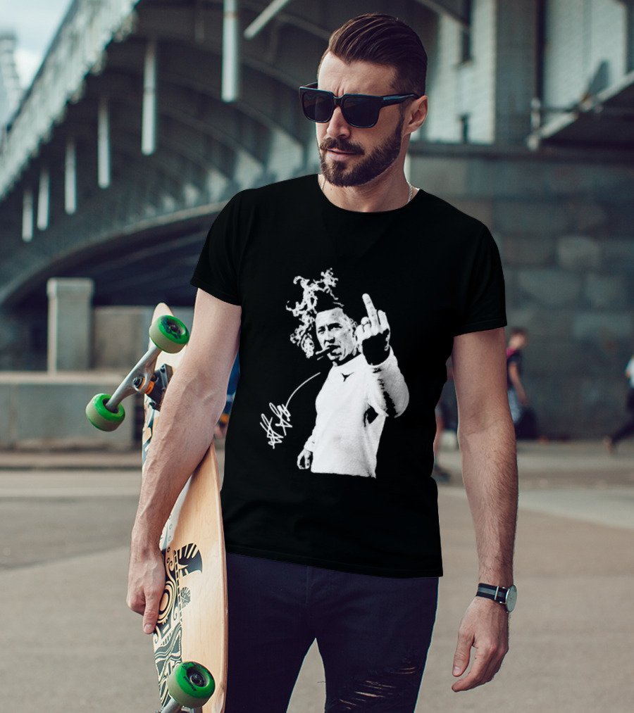 Steve Sarkisian Gesture Smoking Cigar Signature T-Shirt