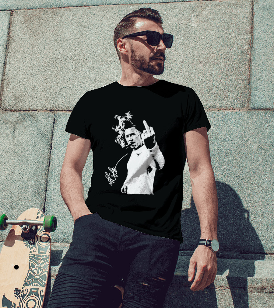 Steve Sarkisian Gesture Smoking Cigar Signature T-Shirt