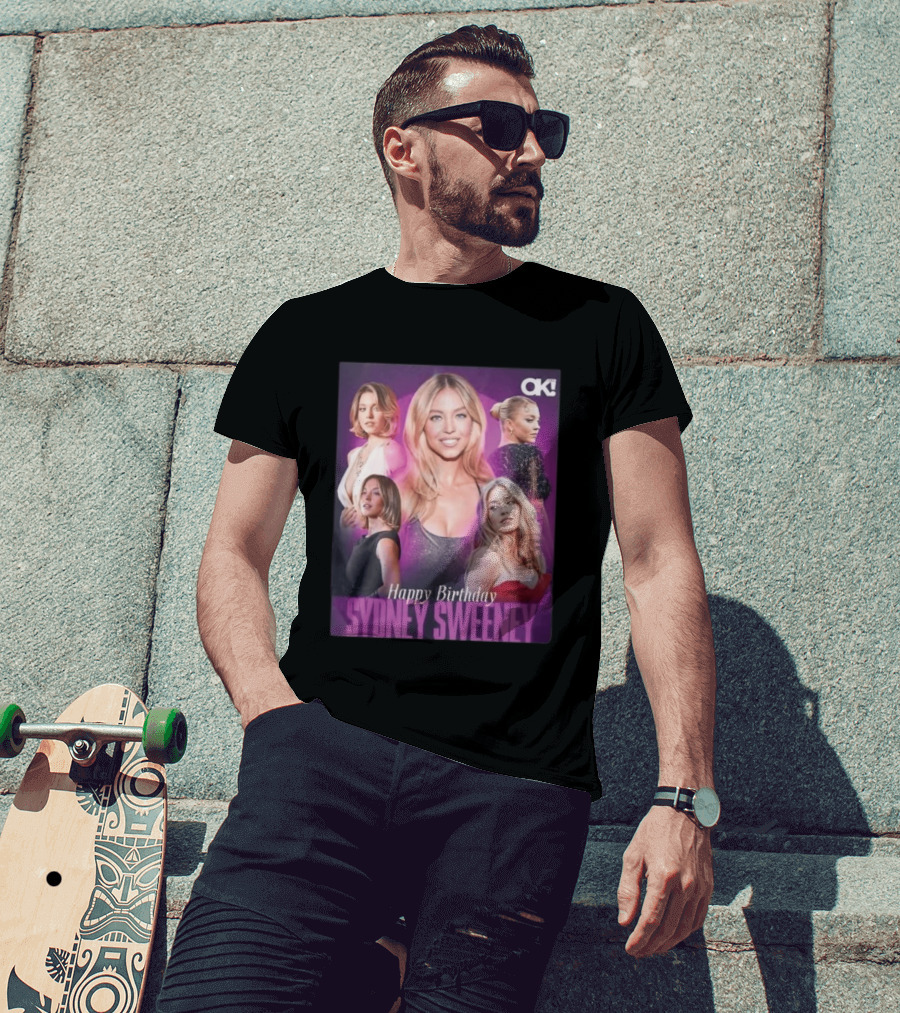 Sydney Sweeney Happy Birthday Celebration OK! Magazine 2026 T-Shirt