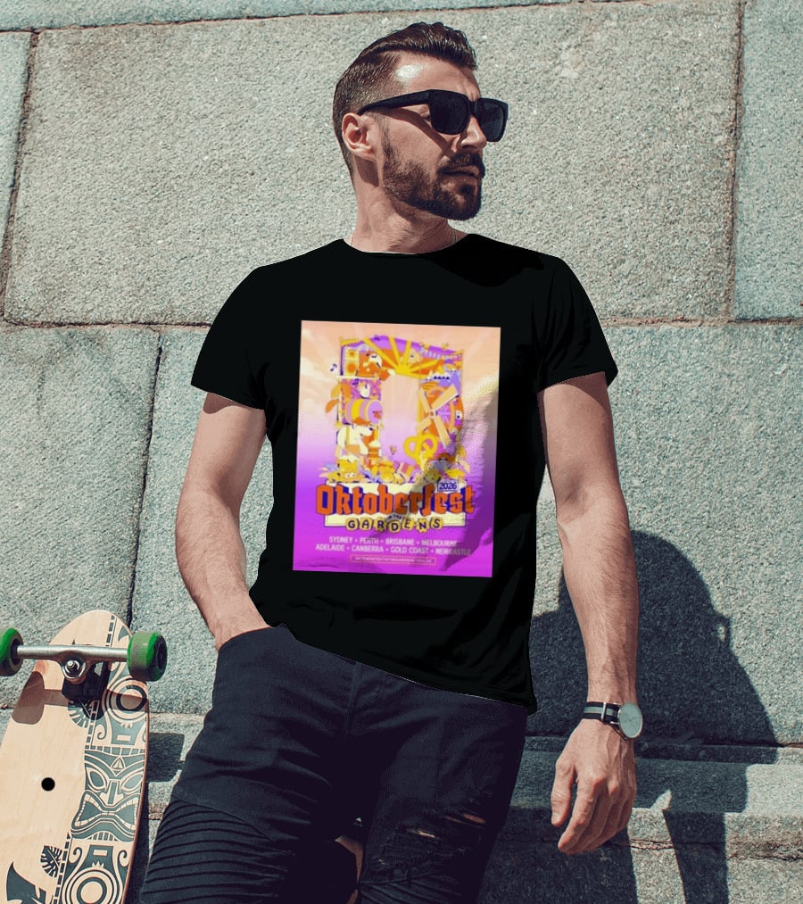 Oktoberfest In The Gardens 2026 Australian Tour Sydney Perth Brisbane Melbourne Adelaide Canberra Gold Coast Newcastle T-Shirt