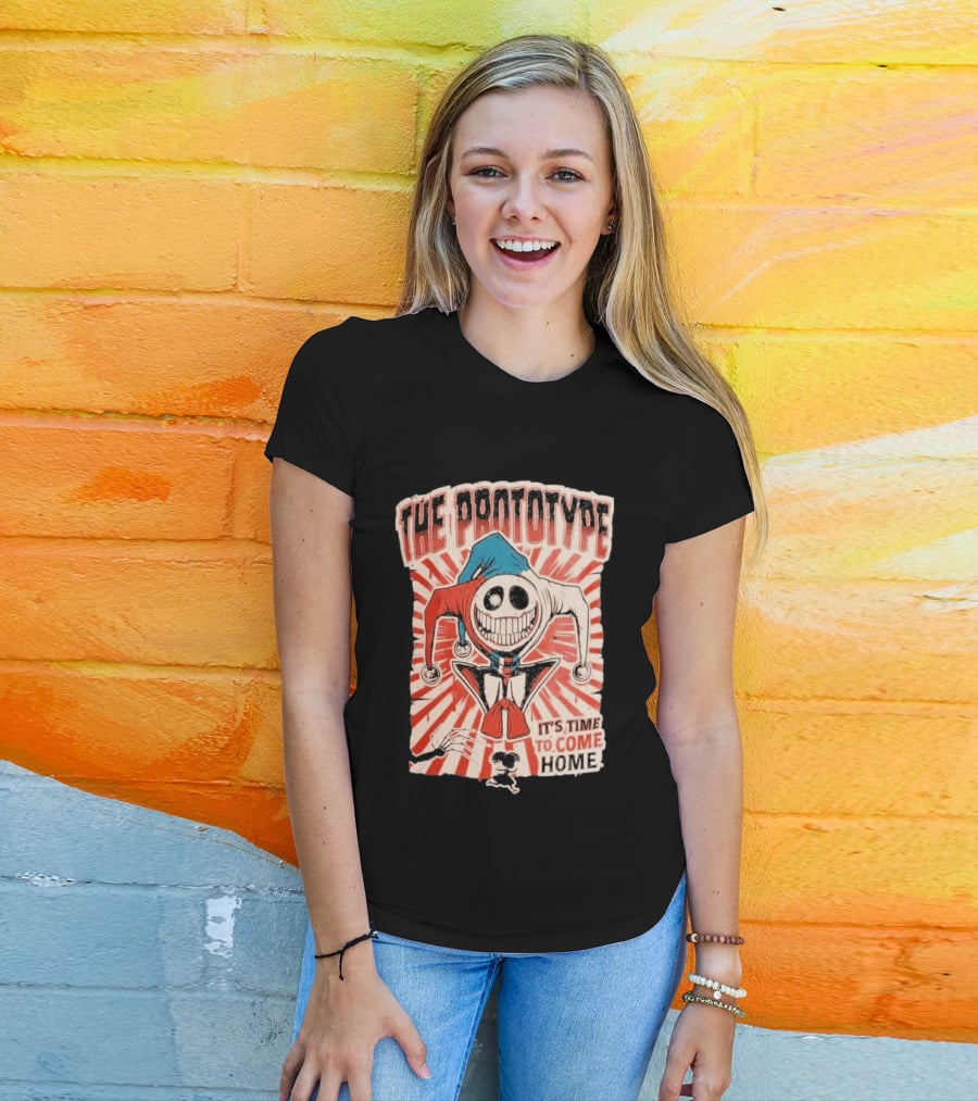 The Prototype It's Time To Come Home Jester Skull Red Blue Suit T-Shirt