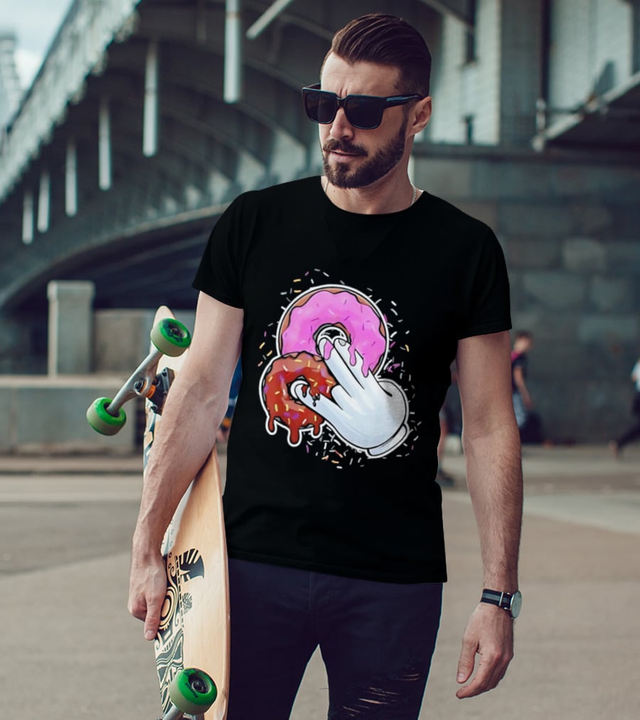 Two In The Pink One In The Stink Donut Gesture Sprinkles T-Shirt