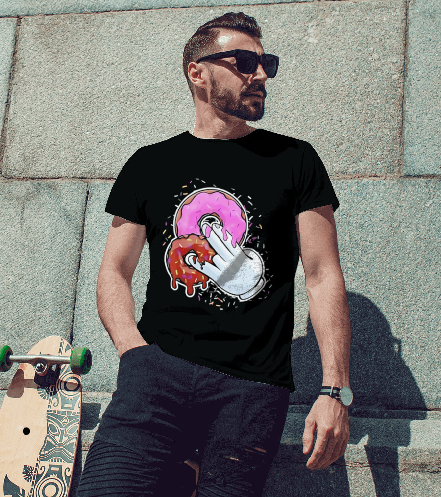 Two In The Pink One In The Stink Donut Gesture Sprinkles T-Shirt