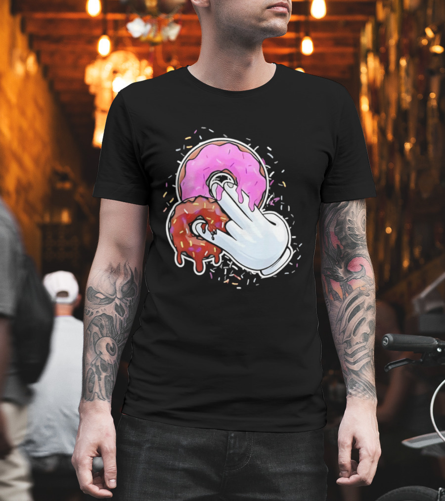 Two In The Pink One In The Stink Donut Gesture Sprinkles T-Shirt
