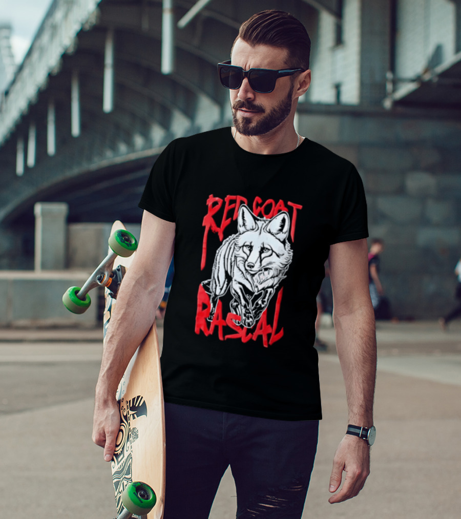 Red Coat Rascal Distressed Running Fox T-Shirt