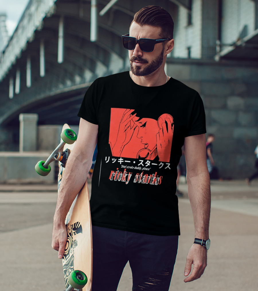 Ricky Starks Please Dial Stroke Daddy Japanese Style AEW T-Shirt