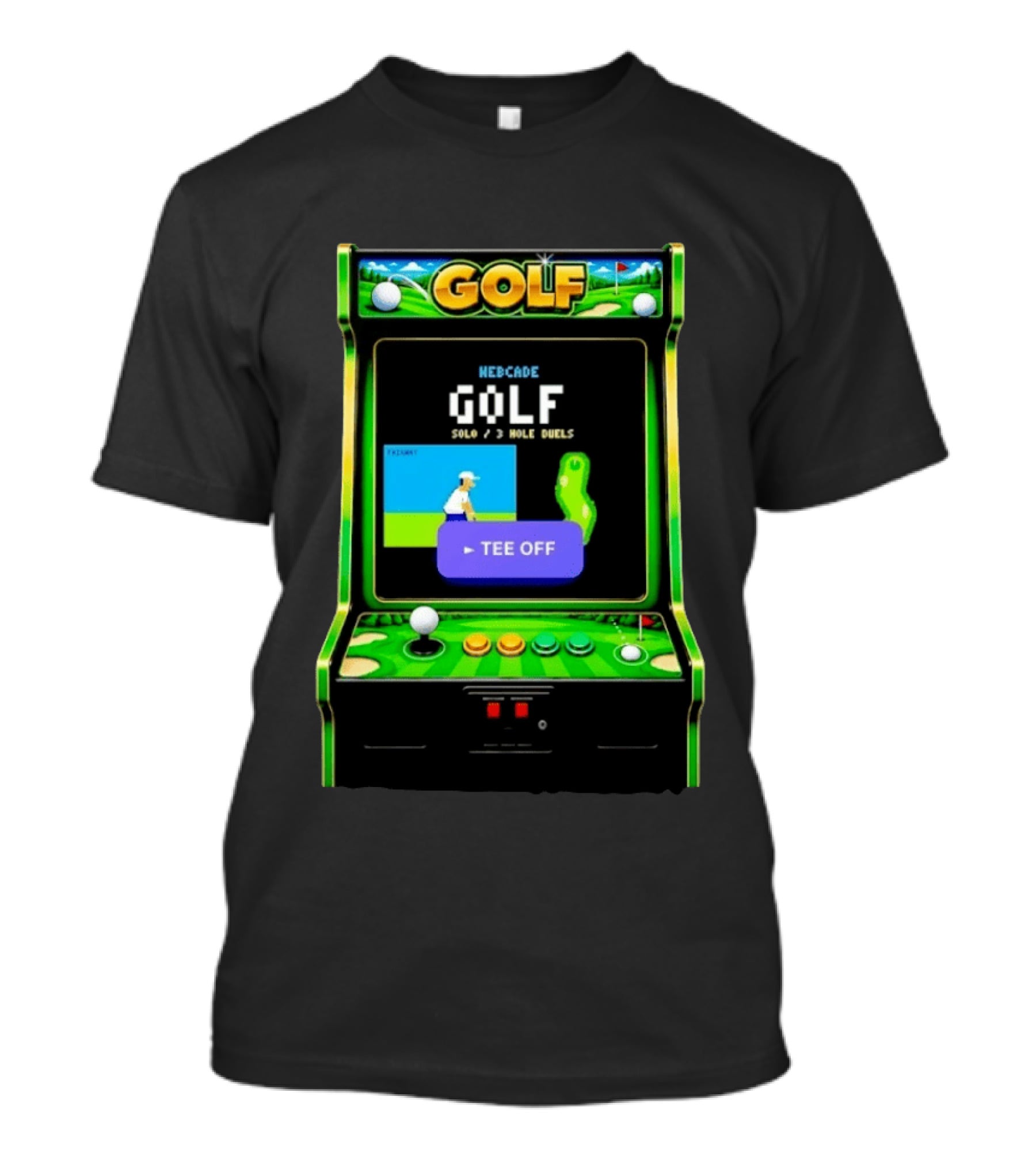 Webcade Golf Arcade Off Solo 3 Hole Duels T-Shirt