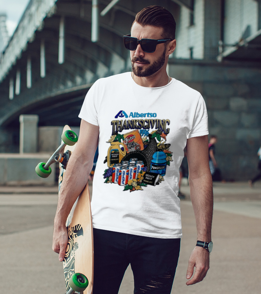 Albertsons Thanksgiving 1996 Fritos Pepsi Powerade Minute Maid Collage T-Shirt