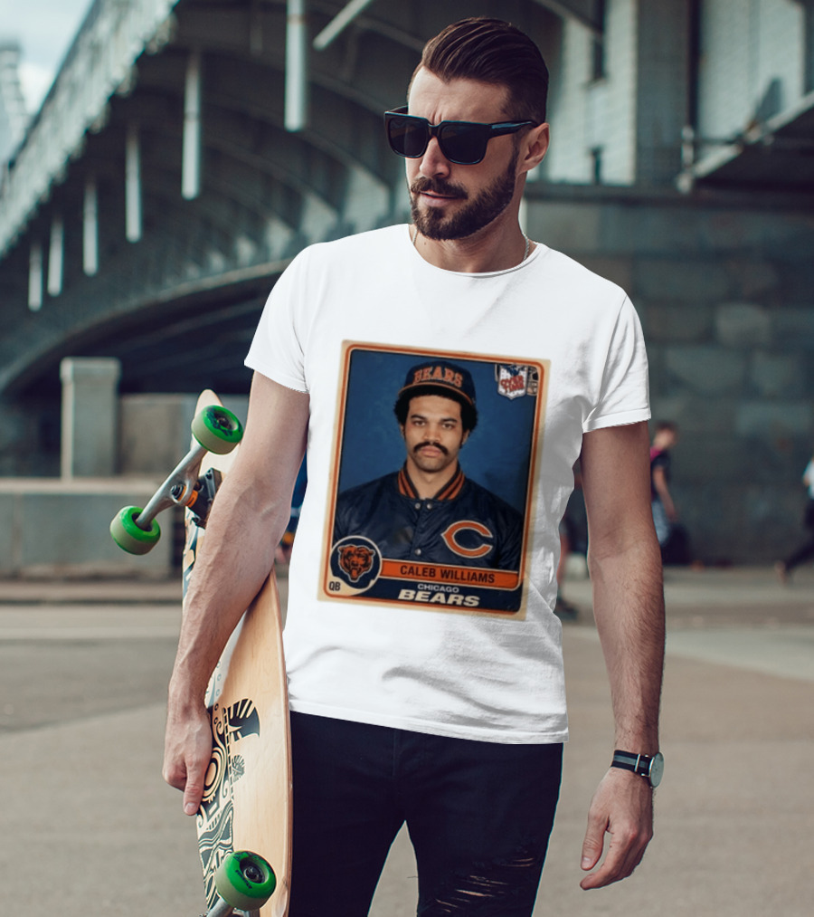 Caleb Williams Chicago Bears QB Vintage Football Card T-Shirt