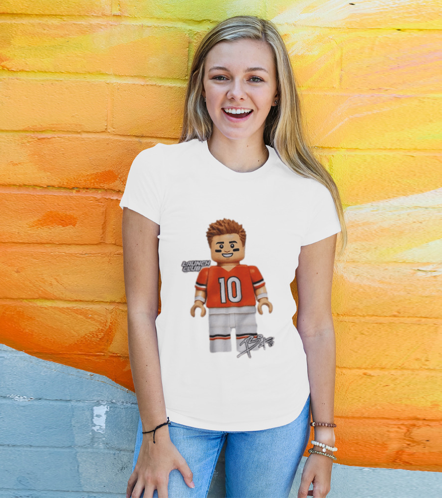 Denver Broncos Quarterback Bo Nix Launch Club 10 T-Shirt