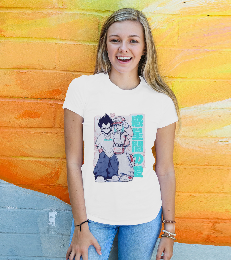 Vegeta Bulma Capsule Corp Love Dragon Ball Z Kanji T-Shirt