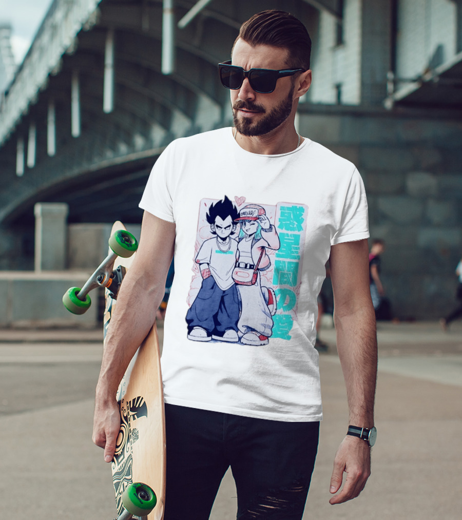Vegeta Bulma Capsule Corp Love Dragon Ball Z Kanji T-Shirt