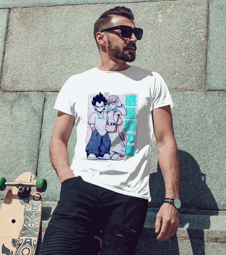 Vegeta Bulma Capsule Corp Love Dragon Ball Z Kanji T-Shirt