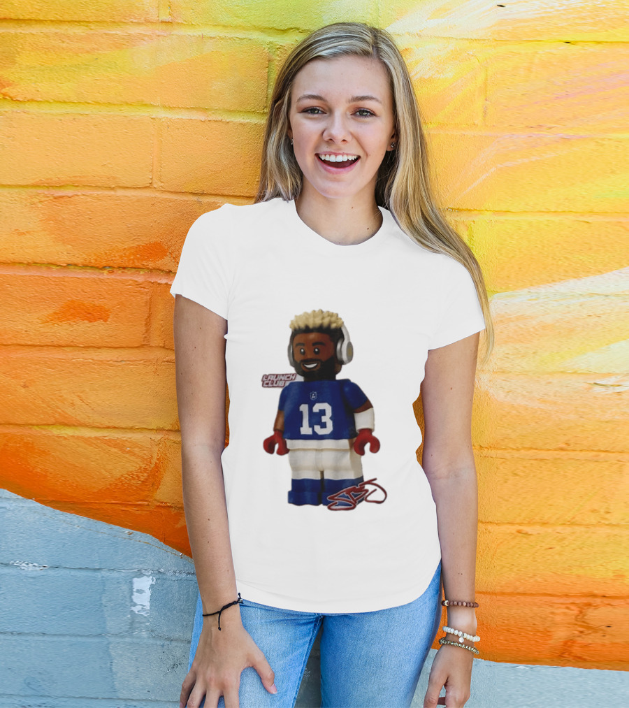New York Giants Odell Beckham Jr. 13 Lego Figure Launch Club T-Shirt