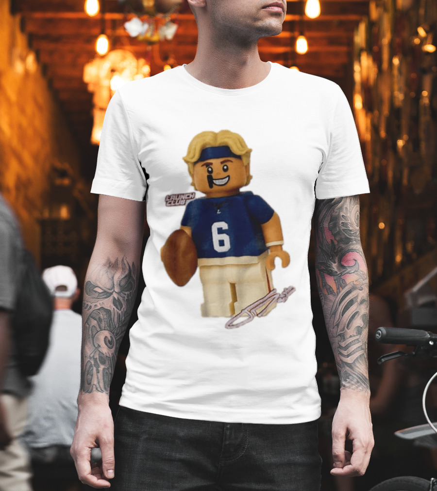 New York Giants Quarterback Jaxson Dart Lego Launch Club 6 Football Cartoon T-Shirt