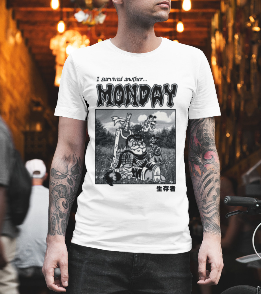 I Survived Another Monday Manga Survivor Berserk T-Shirt