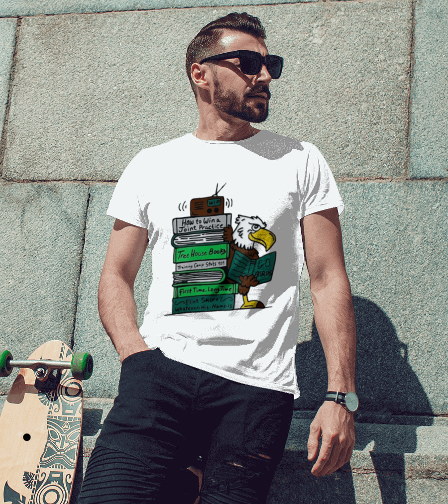 Philadelphia Eagles Go Birds How To Win A Joint Practice Tree House Books Training Camp Stats First Time Long Time Eliot Short T-Shirt