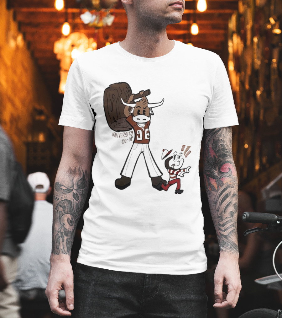 University Co Op Texas Longhorns Vs Ohio State Buckeyes 96 Mascot Showdown T-Shirt