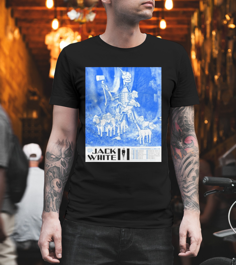 Jack White United Kingdom And Ireland 2026 Tour Tin Man With Sheep T-Shirt