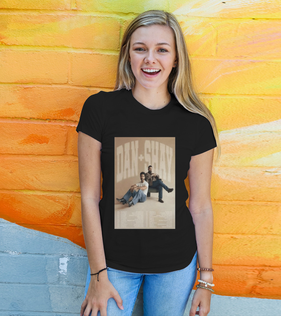 Dan + Shay 2026 Tour Dates Featuring North America Locations T-Shirt