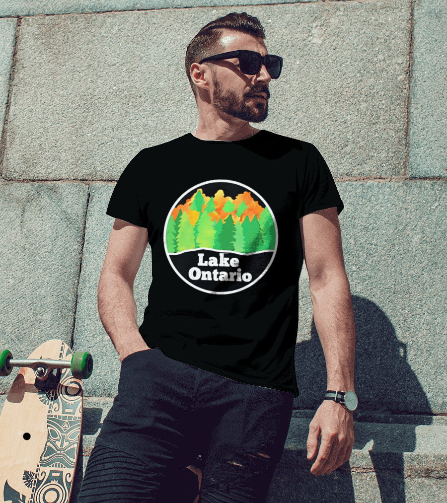Lake Ontario Colorful Forest Landscape Nature Outdoors T-Shirt
