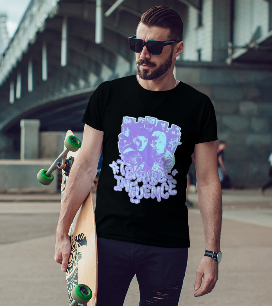 Terrible Influence Gerard Way Frank Iero Graphic Duo Purple T-Shirt